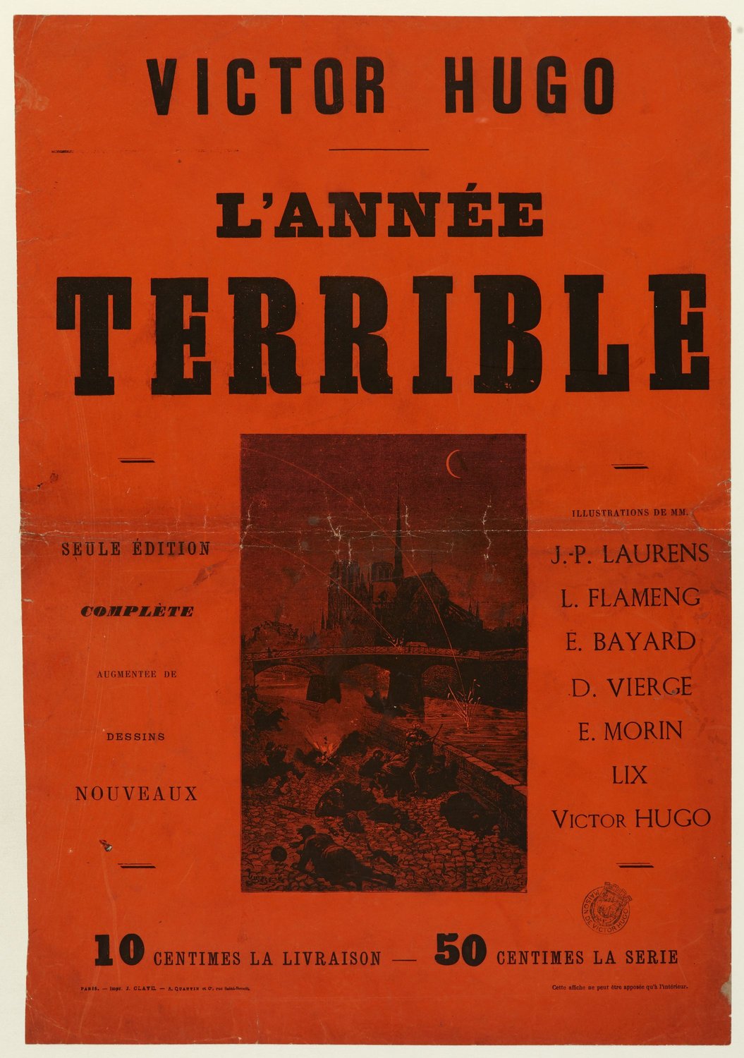 Affiche pour "L'Année terrible" dans l'édition Hugues