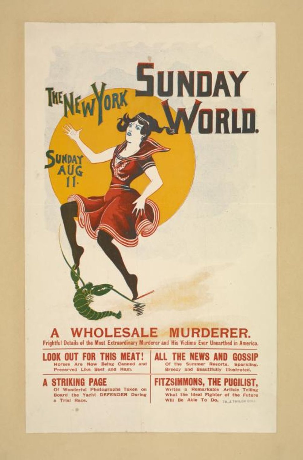 The New York Sunday world. Sunday Aug. 11.